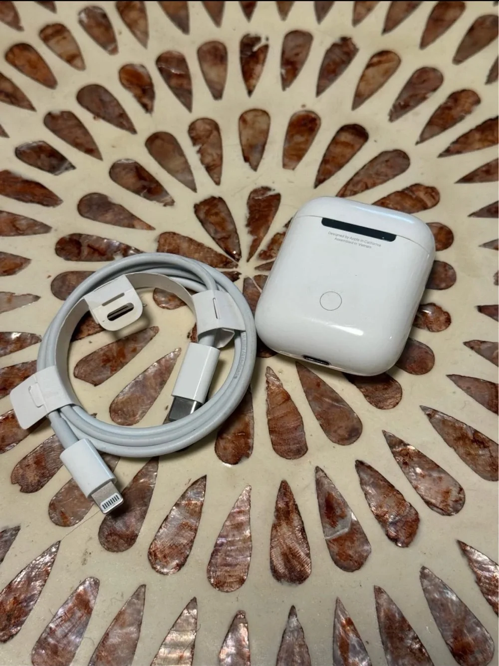 AirPod Second Gen Model A2031 with Charging Case USB C Lightning Cable